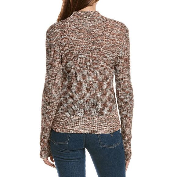 Free People Blair Spacedye Pullover Sweater Black Coffee Combo Small NWT - Picture 9 of 9